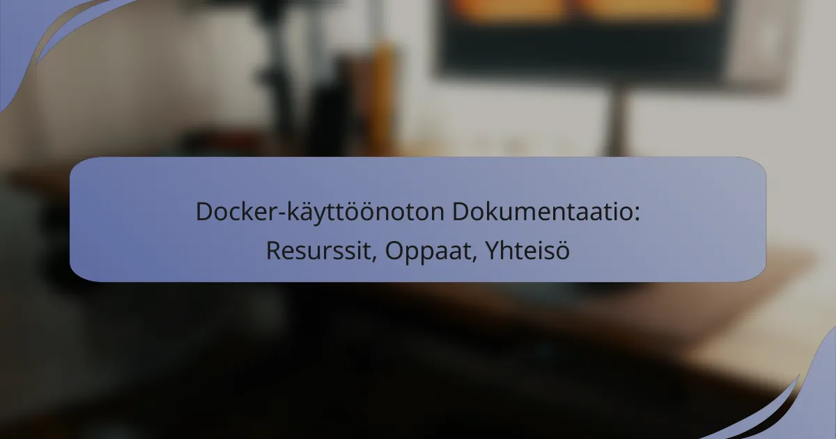 Docker-käyttöönoton Dokumentaatio: Resurssit, Oppaat, Yhteisö